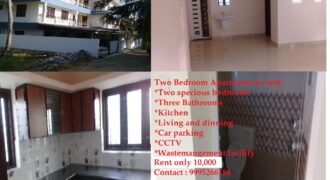 2 BHK Semi Furnished For Rent In Vettroad , Kazhakuttom. 10,000